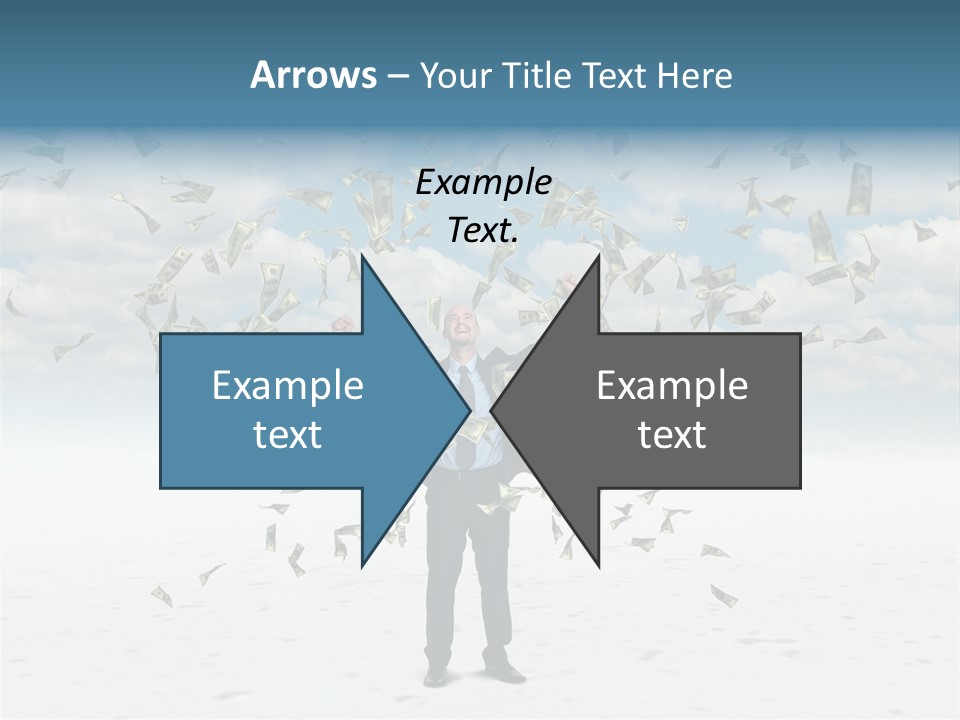 Standing Economy Tie PowerPoint Template