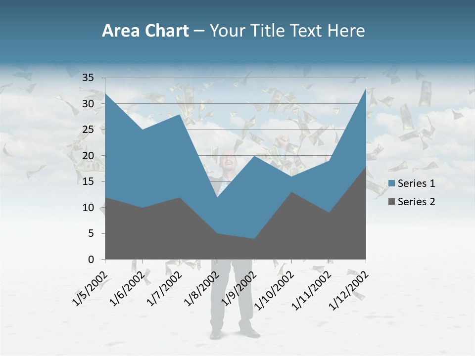 Standing Economy Tie PowerPoint Template