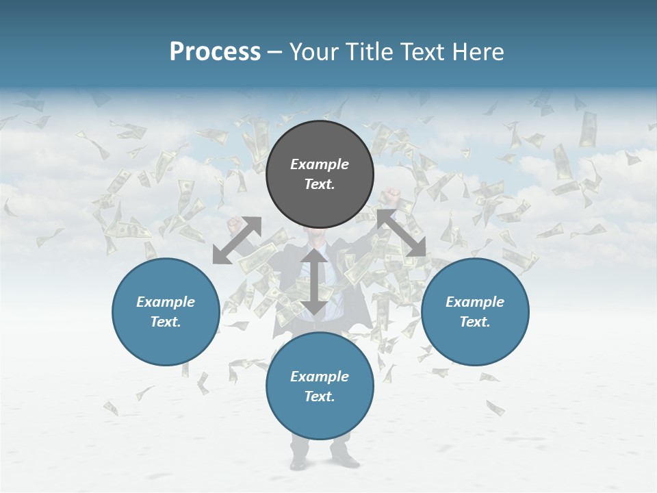 Standing Economy Tie PowerPoint Template