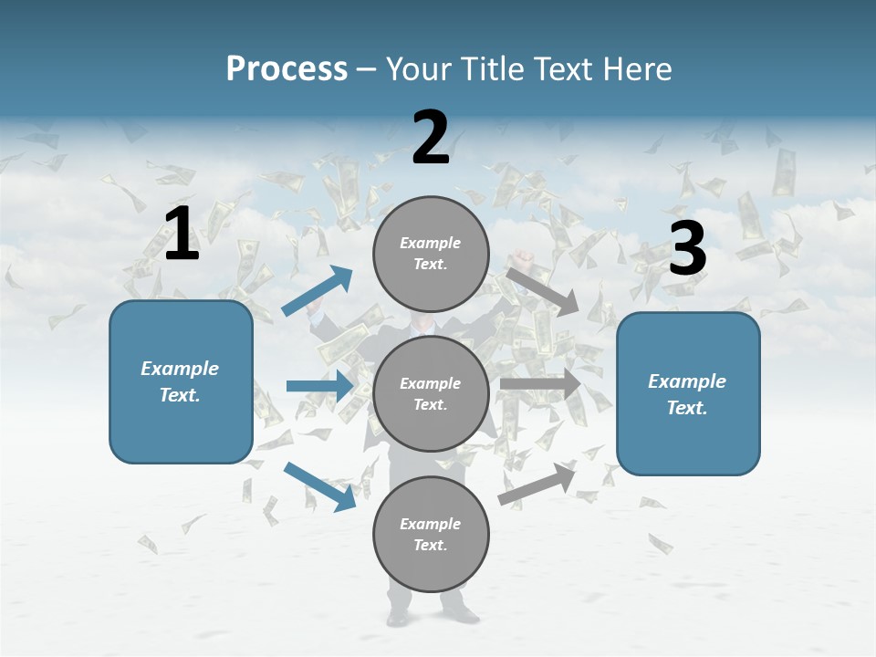 Standing Economy Tie PowerPoint Template