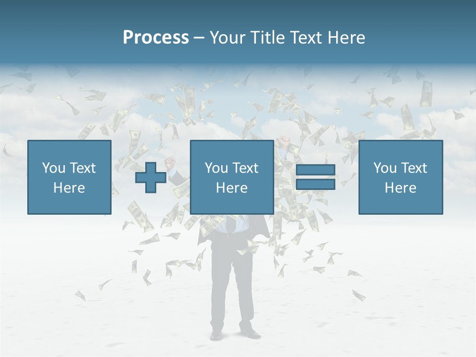 Standing Economy Tie PowerPoint Template