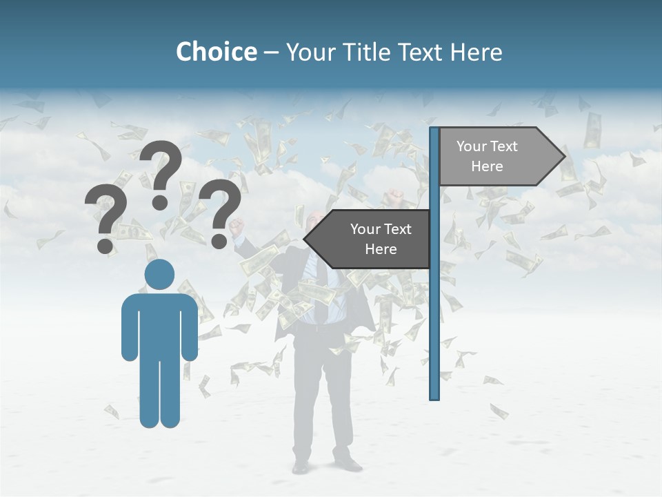 Standing Economy Tie PowerPoint Template