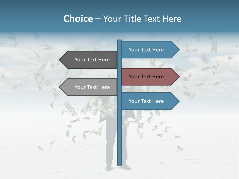 Standing Economy Tie PowerPoint Template