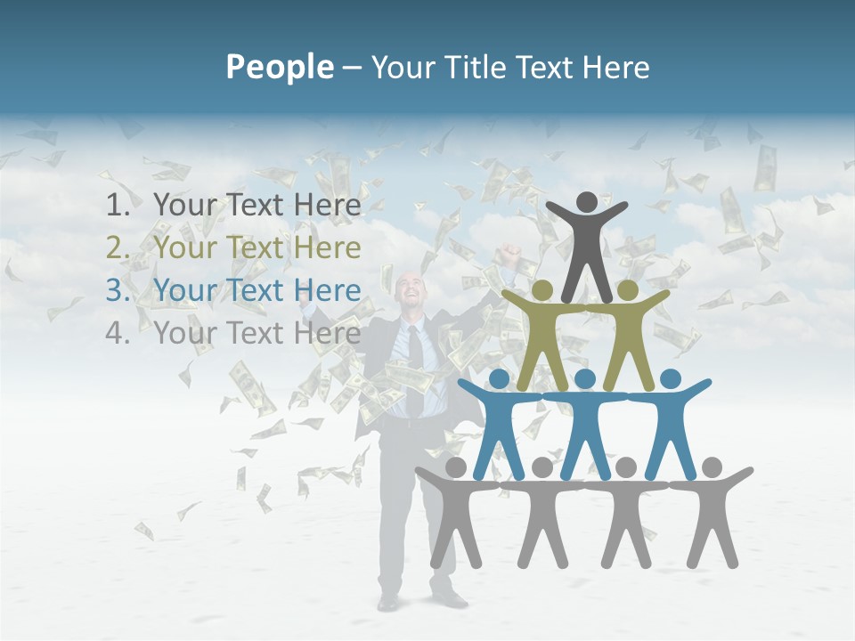 Standing Economy Tie PowerPoint Template