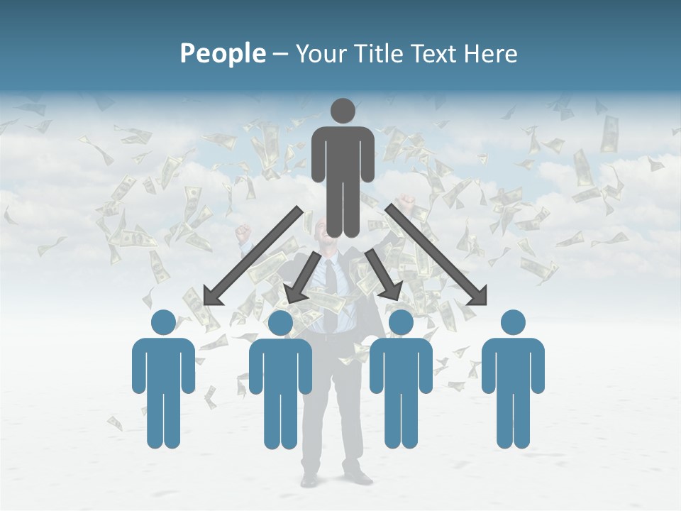 Standing Economy Tie PowerPoint Template