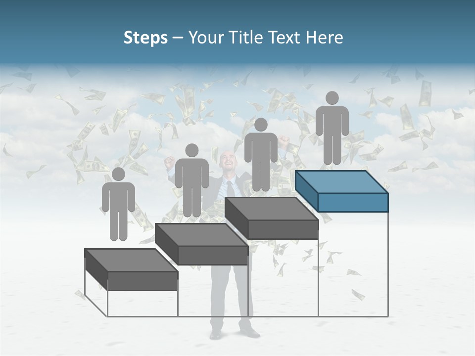 Standing Economy Tie PowerPoint Template