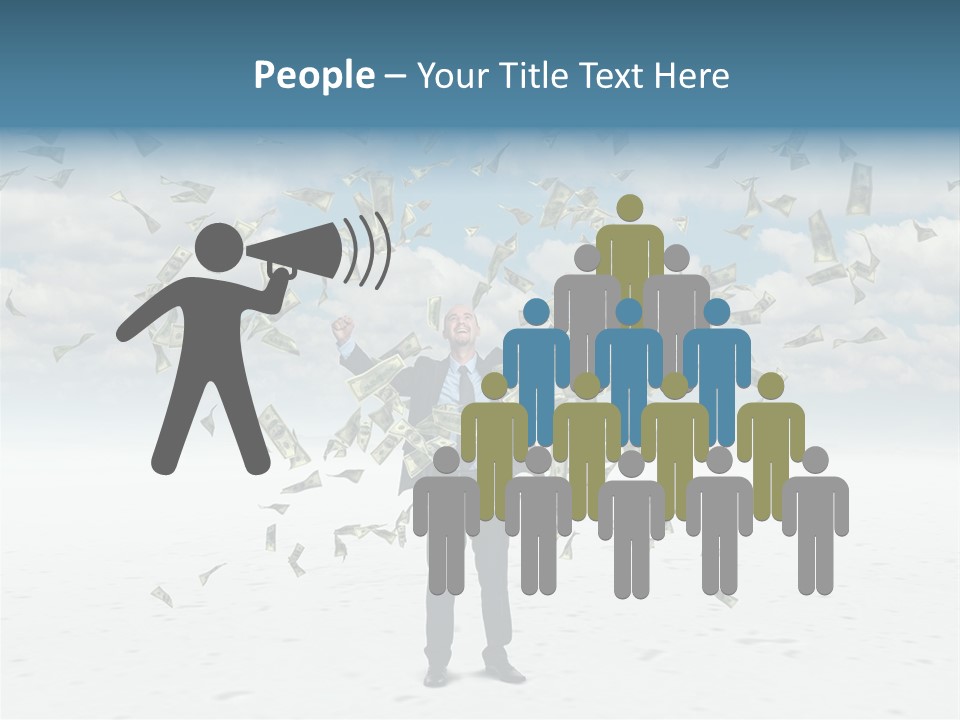 Standing Economy Tie PowerPoint Template