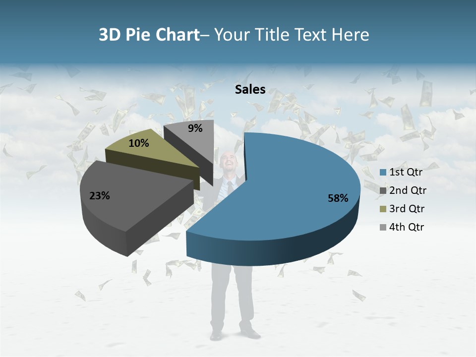 Standing Economy Tie PowerPoint Template