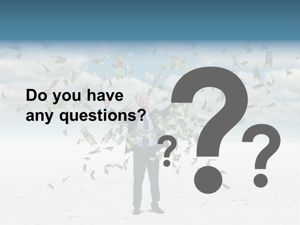 Standing Economy Tie PowerPoint Template