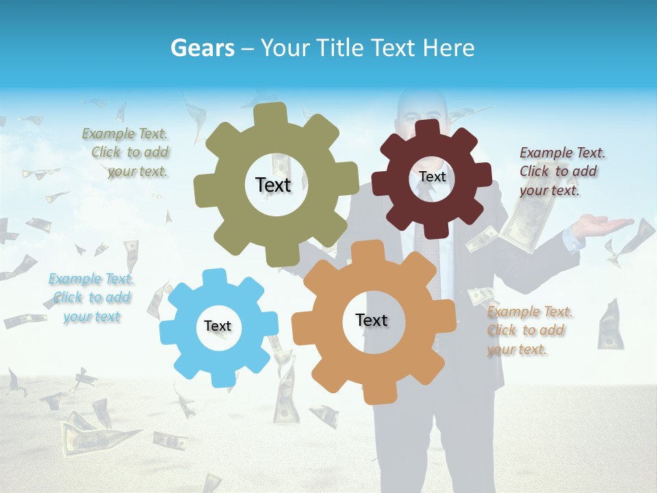 Lots Caucasian Smiling PowerPoint Template