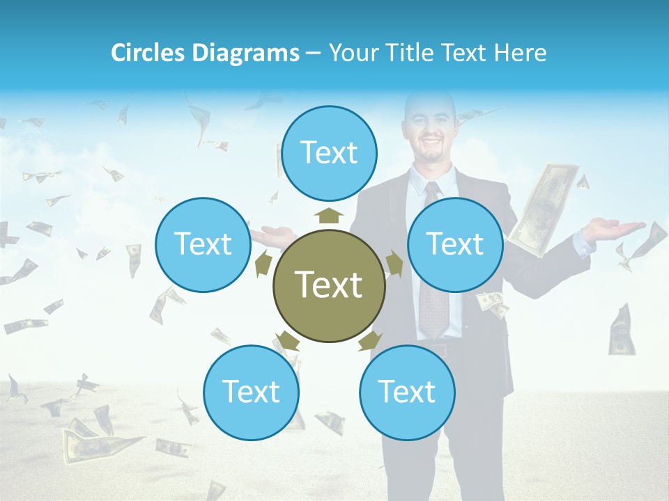 Lots Caucasian Smiling PowerPoint Template