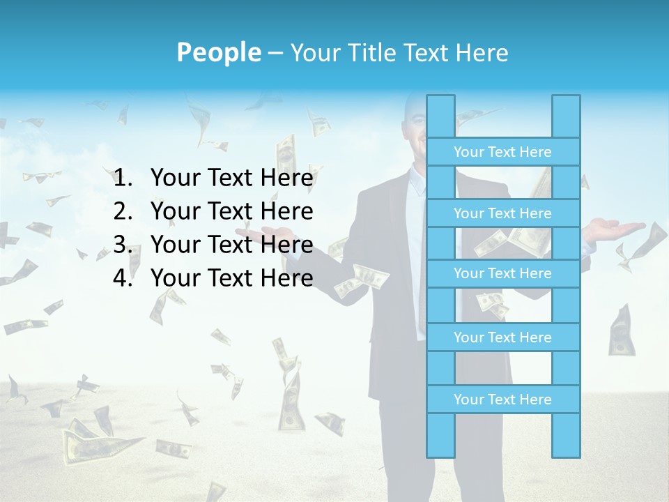 Lots Caucasian Smiling PowerPoint Template