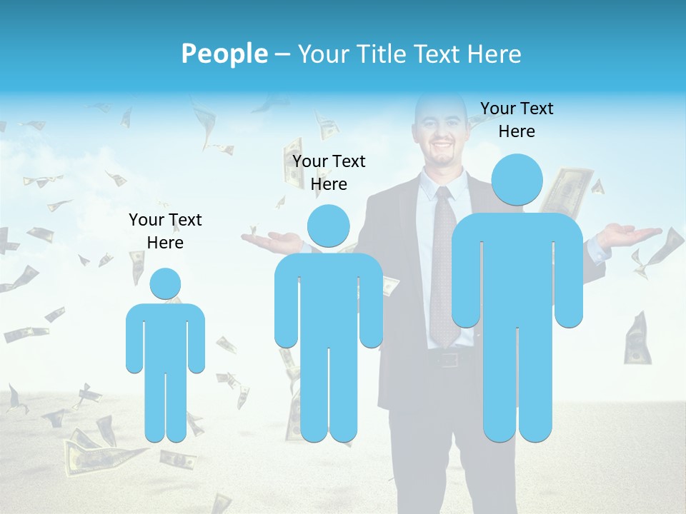 Lots Caucasian Smiling PowerPoint Template