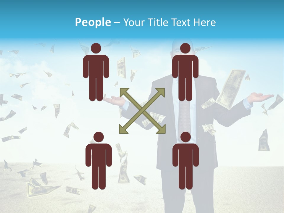 Lots Caucasian Smiling PowerPoint Template