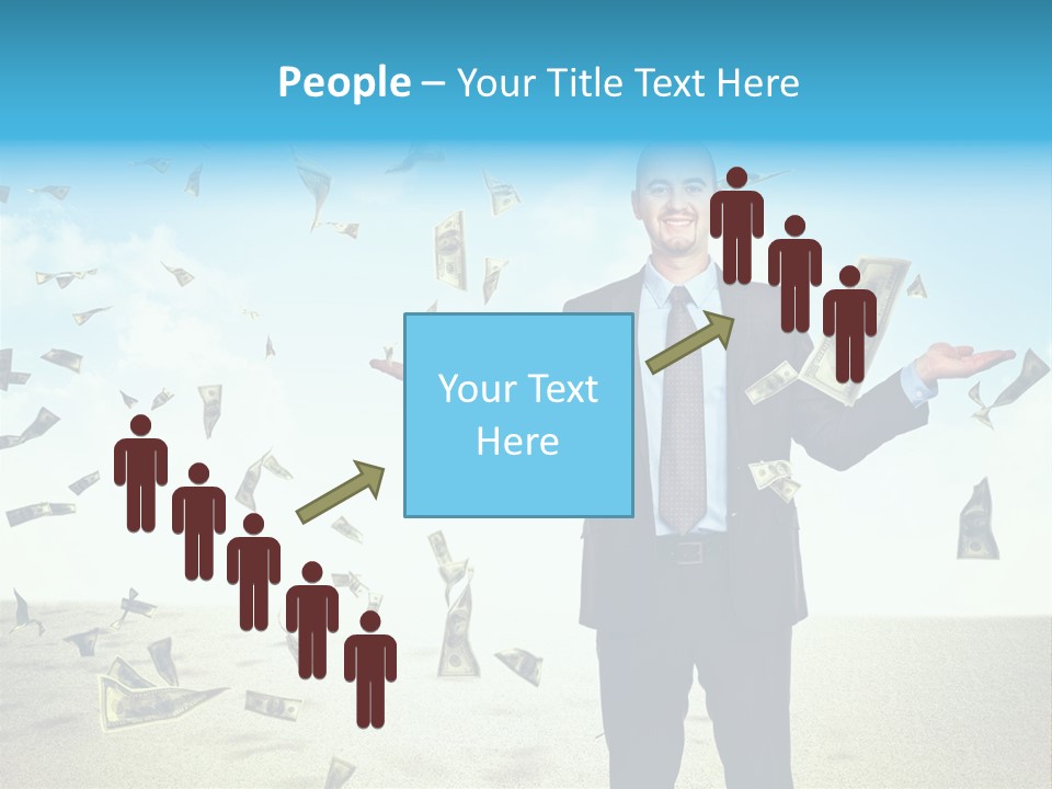 Lots Caucasian Smiling PowerPoint Template