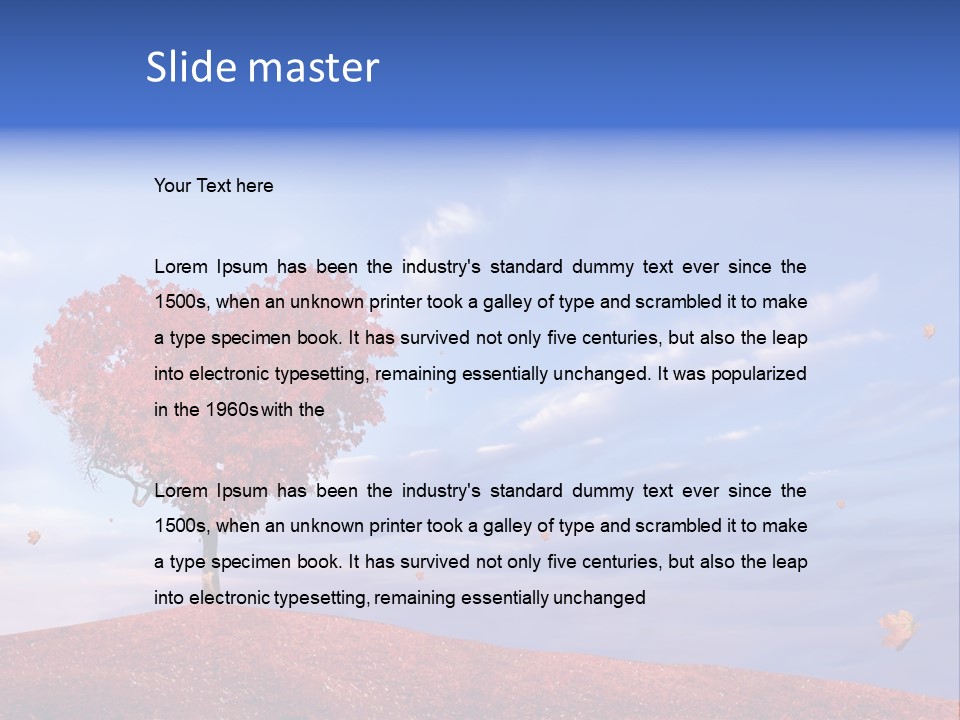 Valentine Fall Oak PowerPoint Template