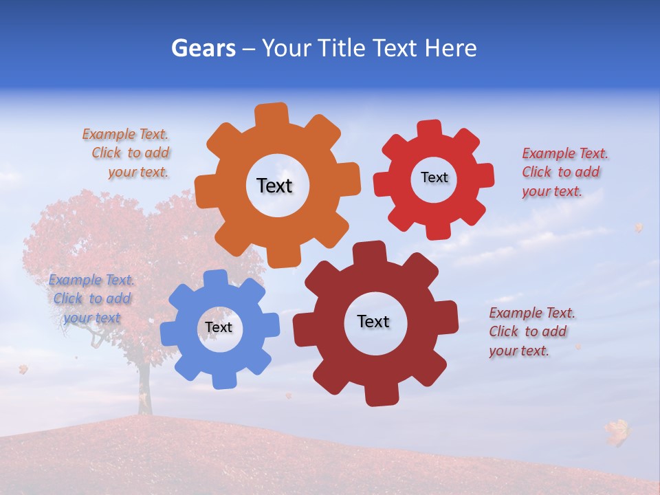 Valentine Fall Oak PowerPoint Template