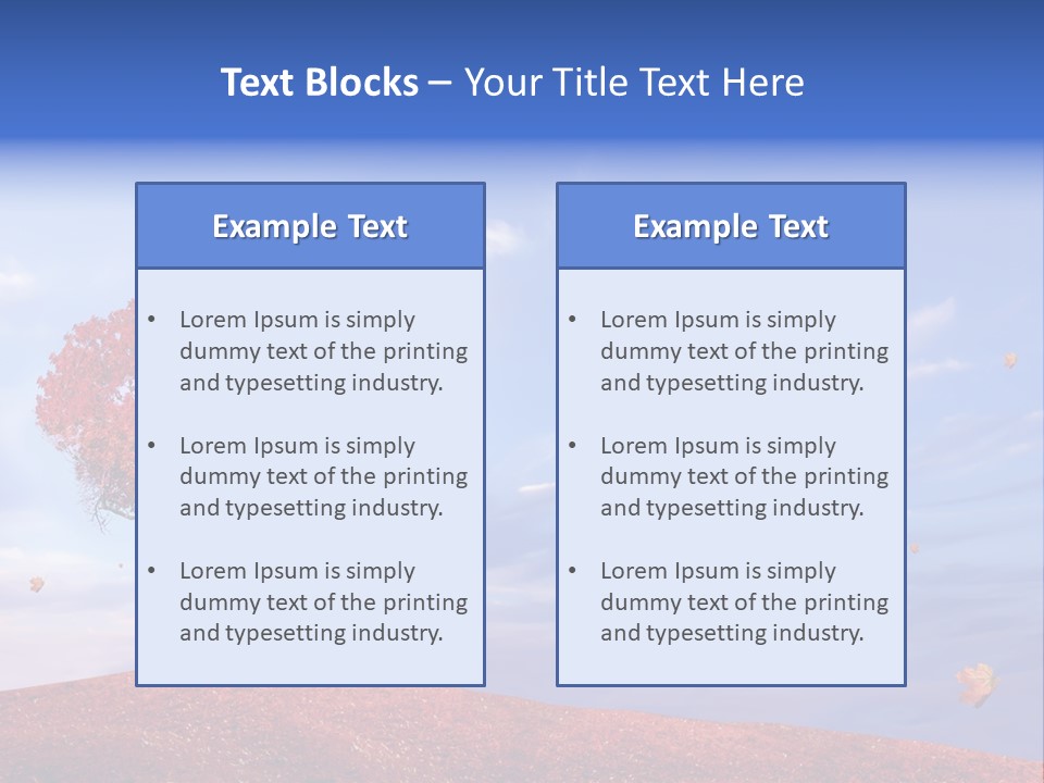Valentine Fall Oak PowerPoint Template