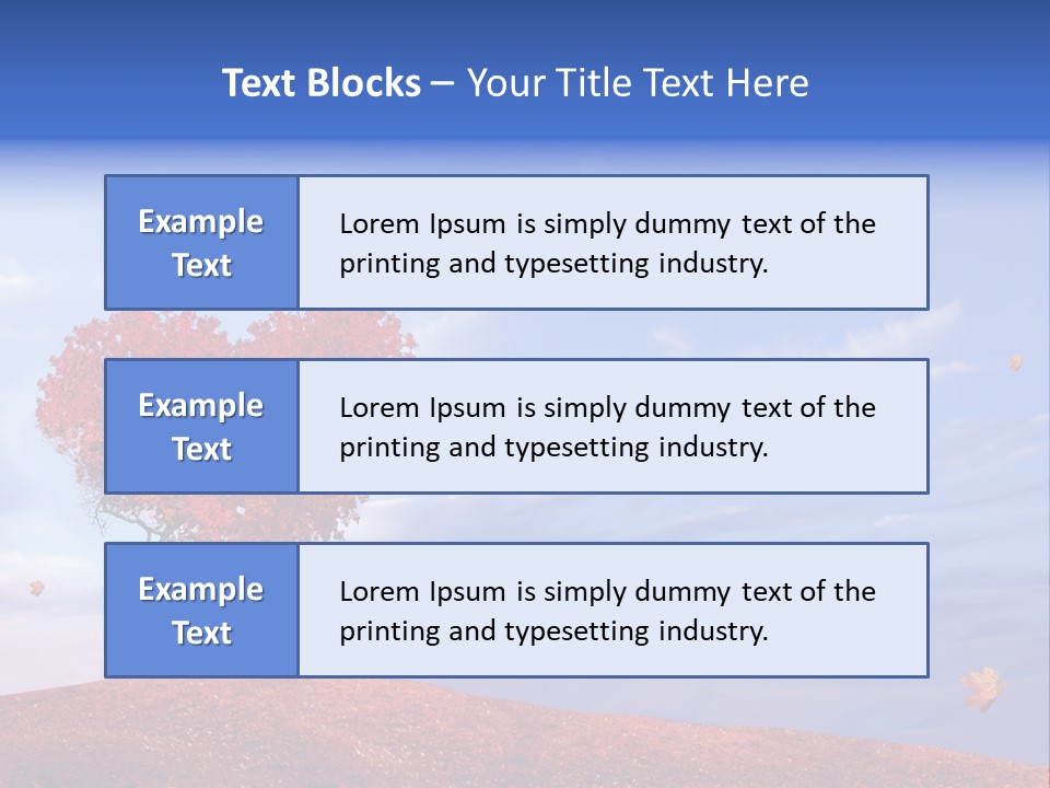Valentine Fall Oak PowerPoint Template