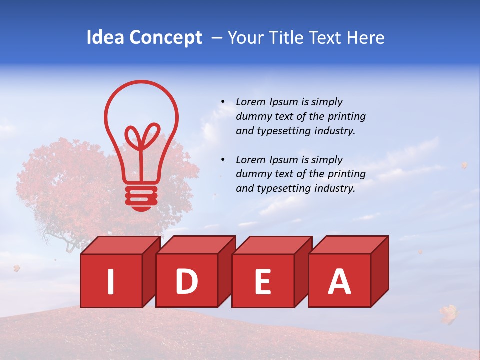 Valentine Fall Oak PowerPoint Template