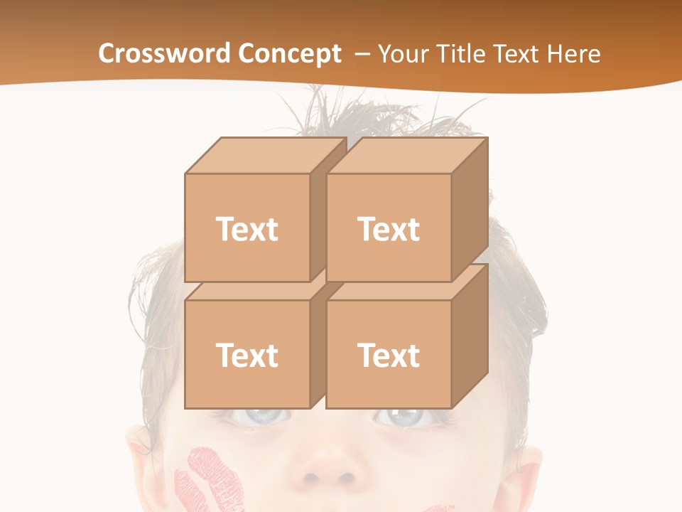 Small Valentine Child PowerPoint Template