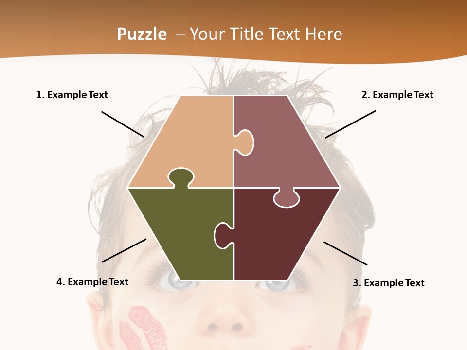 Small Valentine Child PowerPoint Template