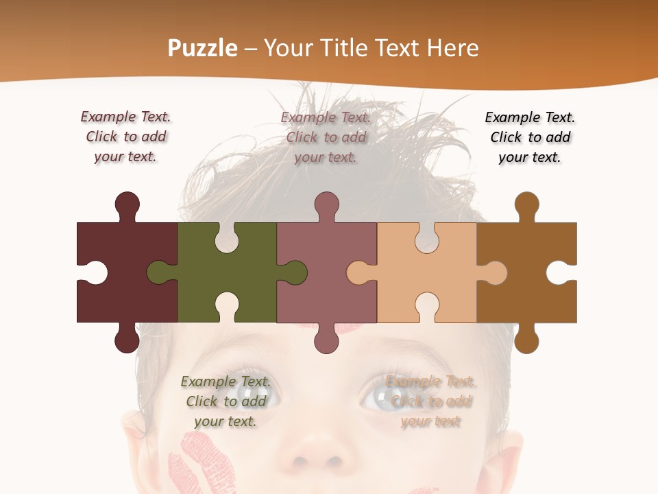 Small Valentine Child PowerPoint Template