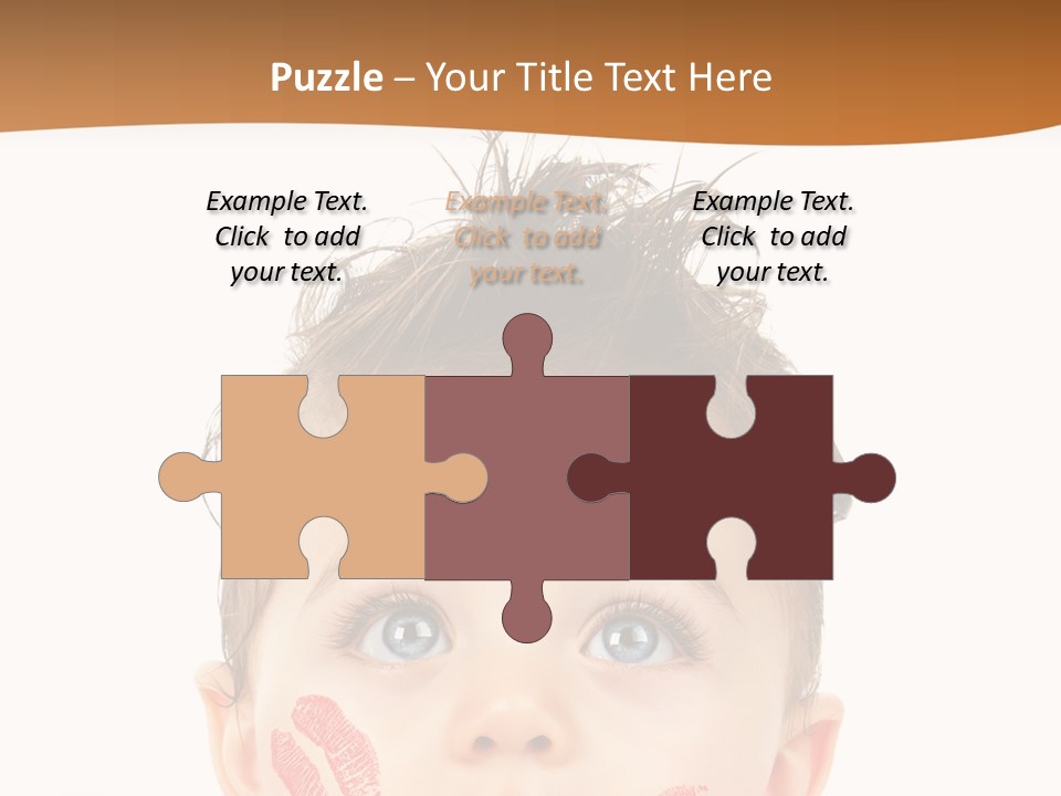 Small Valentine Child PowerPoint Template