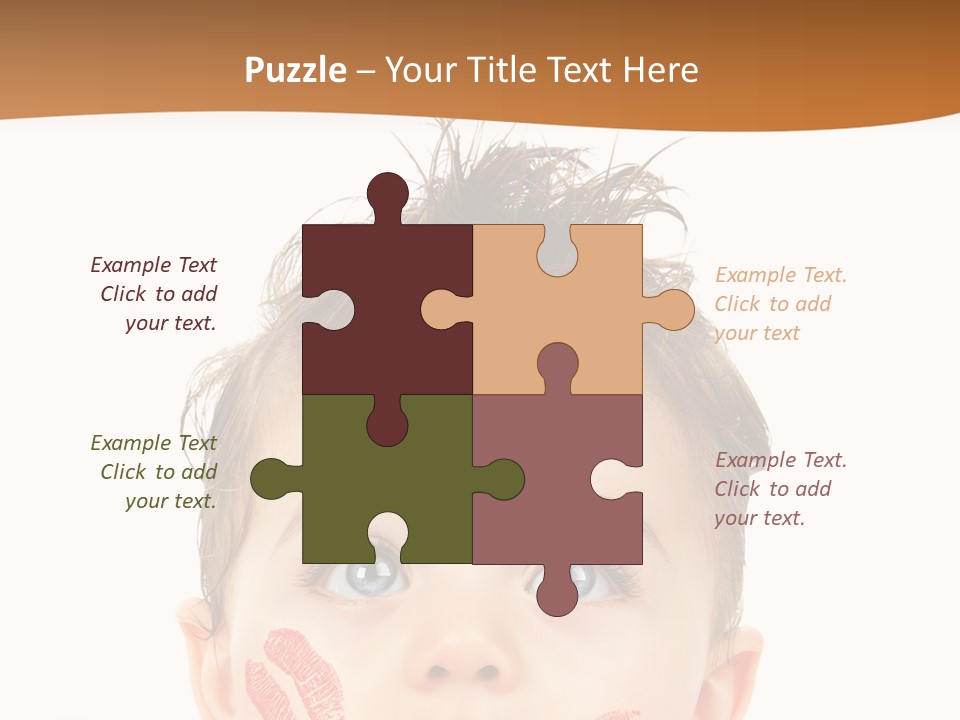 Small Valentine Child PowerPoint Template