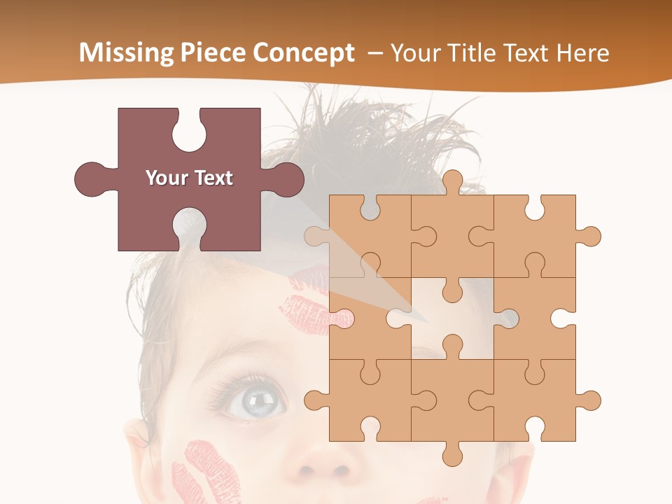 Small Valentine Child PowerPoint Template