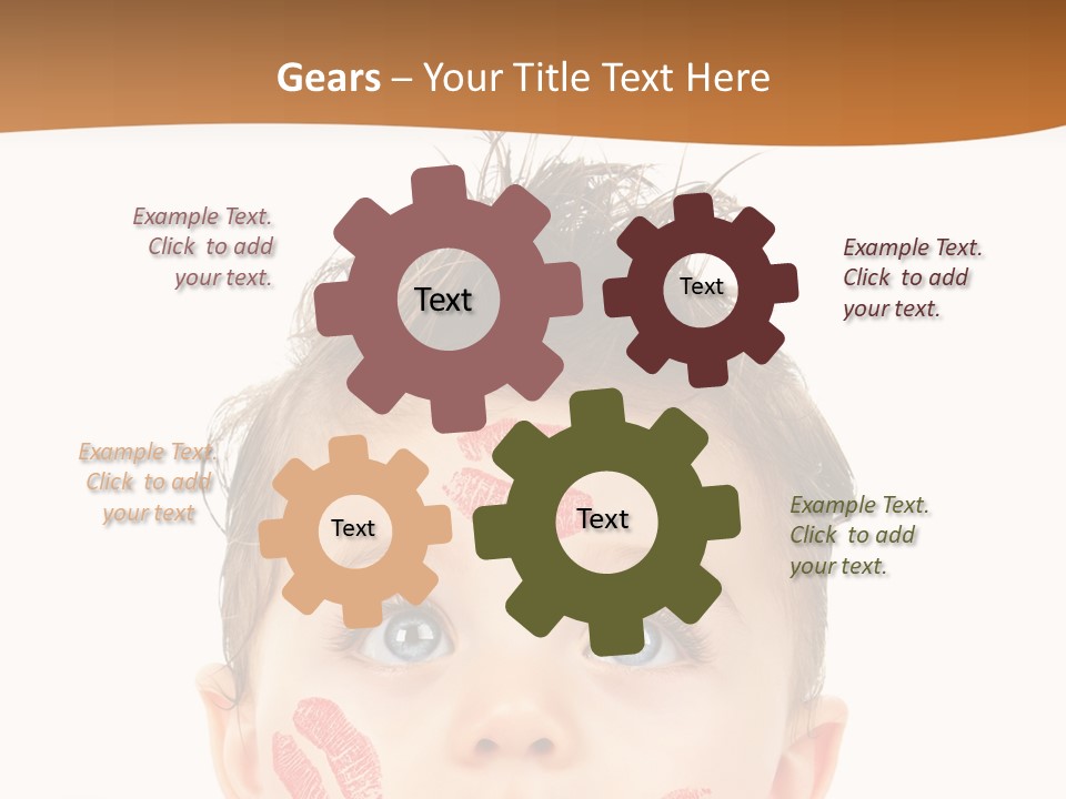 Small Valentine Child PowerPoint Template