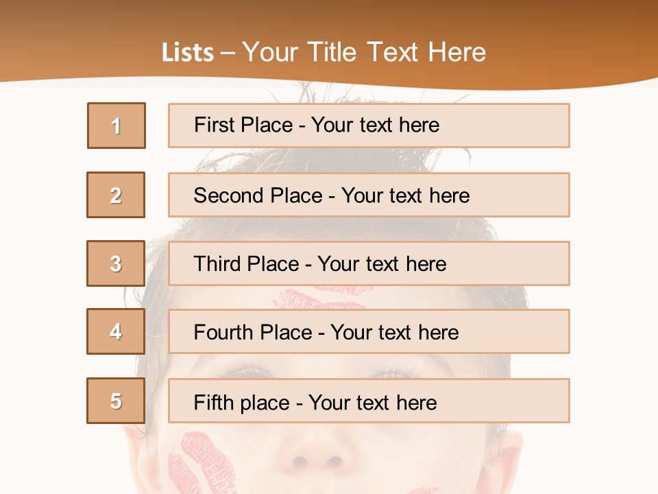 Small Valentine Child PowerPoint Template