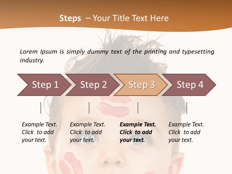 Small Valentine Child PowerPoint Template