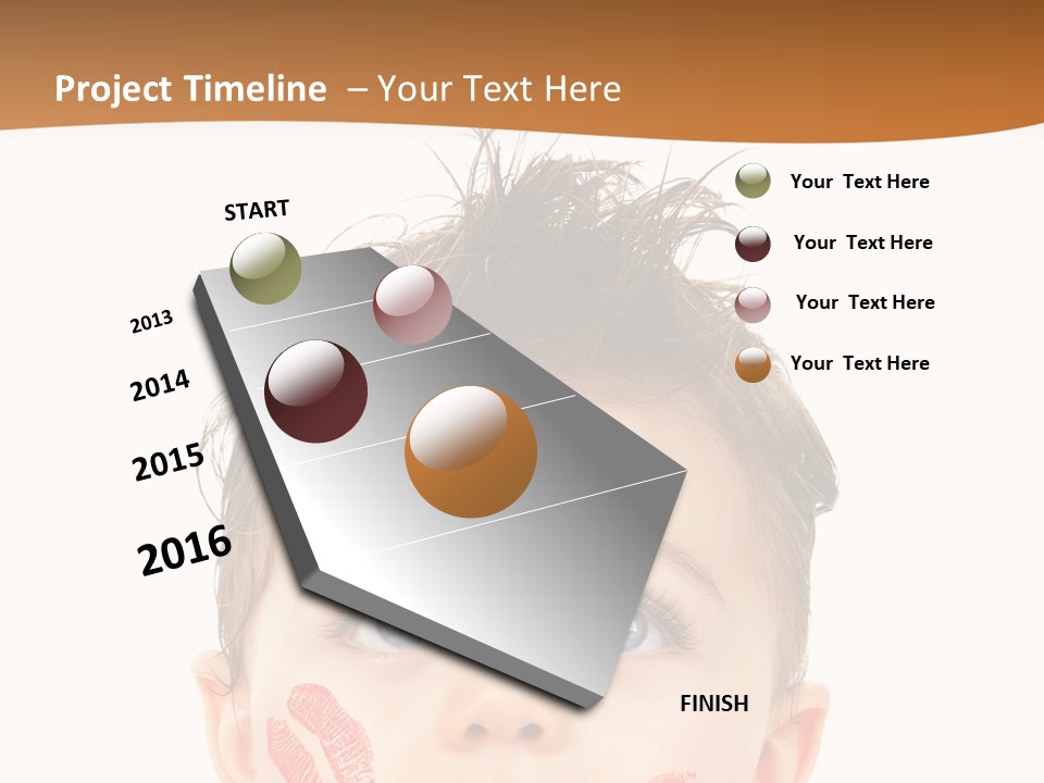 Small Valentine Child PowerPoint Template