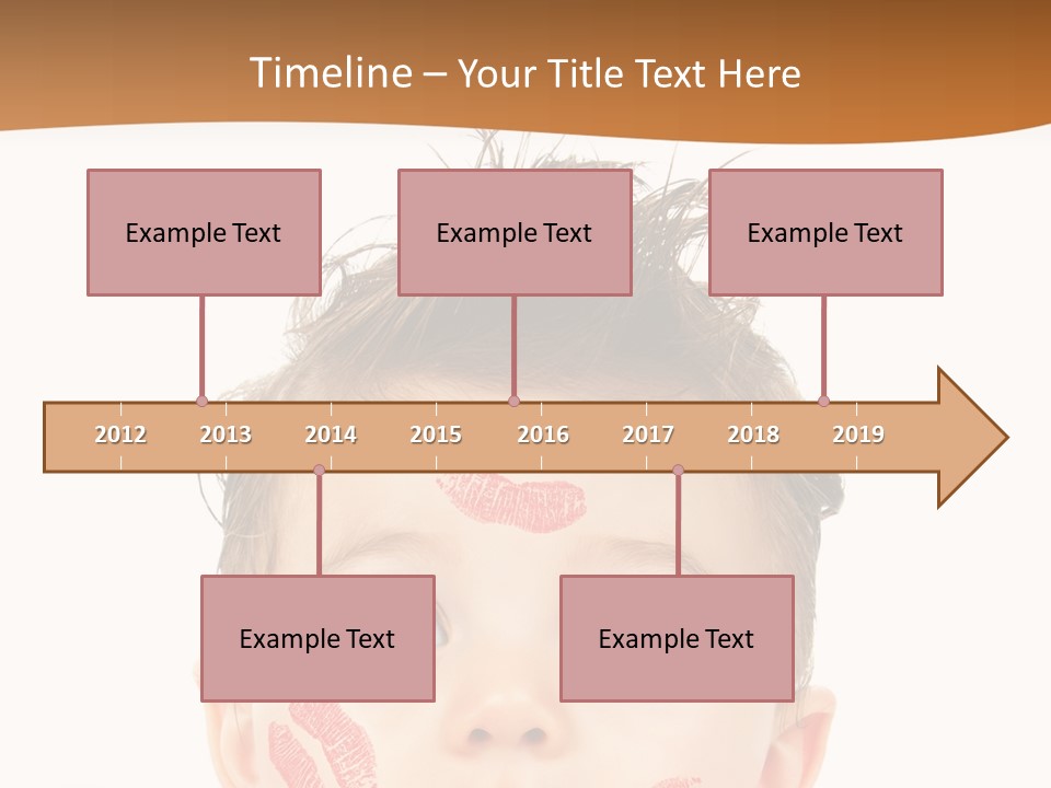 Small Valentine Child PowerPoint Template
