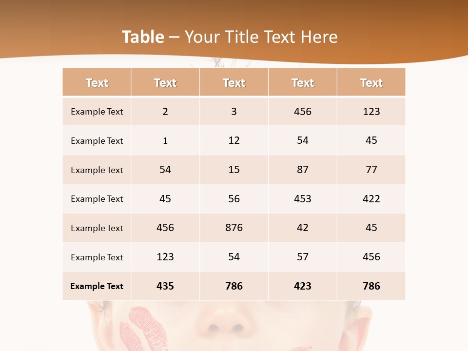 Small Valentine Child PowerPoint Template