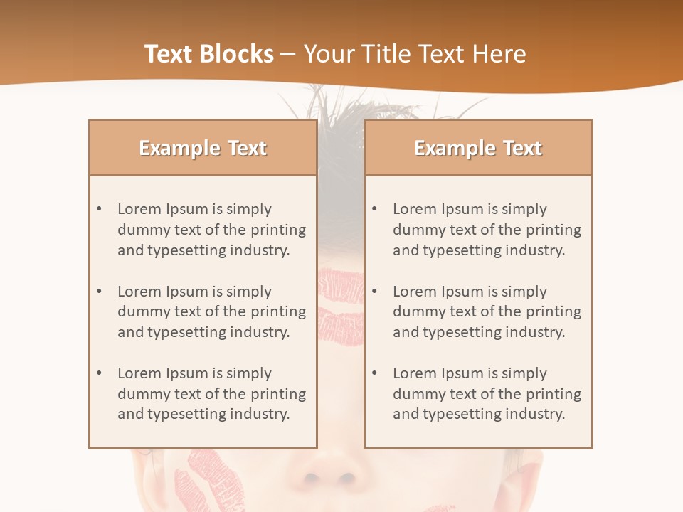 Small Valentine Child PowerPoint Template