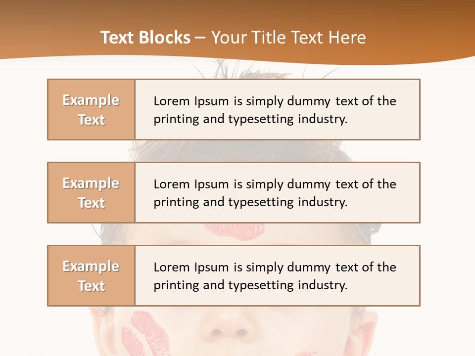 Small Valentine Child PowerPoint Template