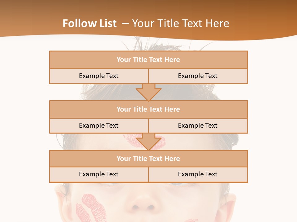 Small Valentine Child PowerPoint Template