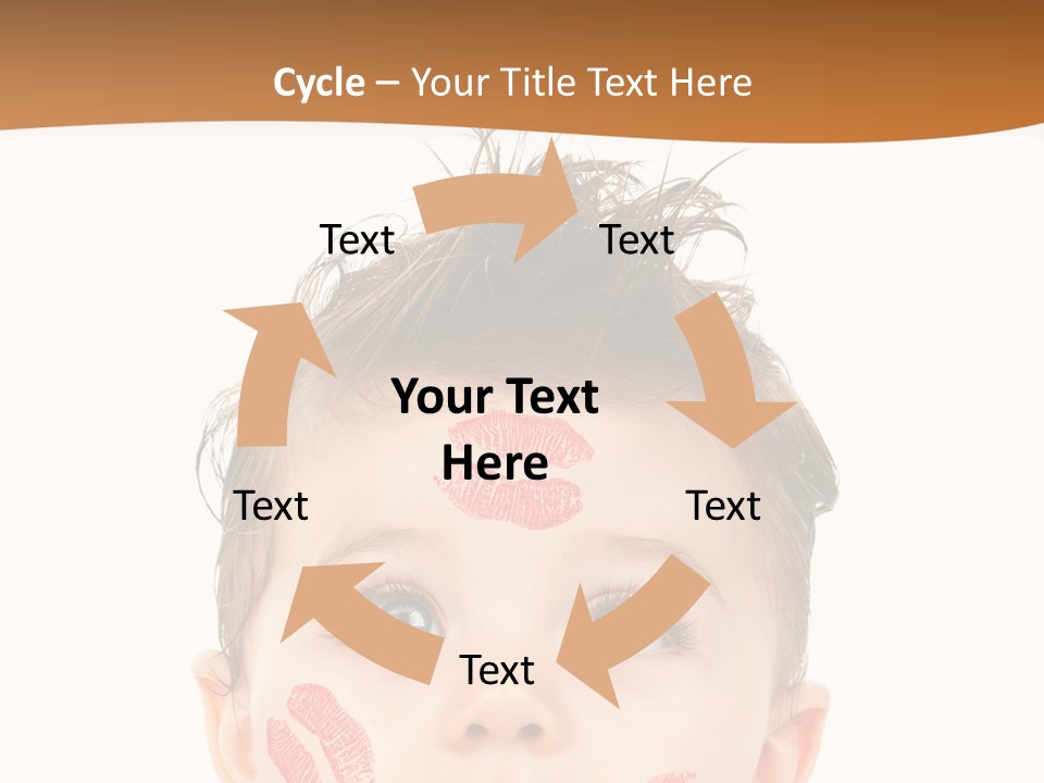Small Valentine Child PowerPoint Template