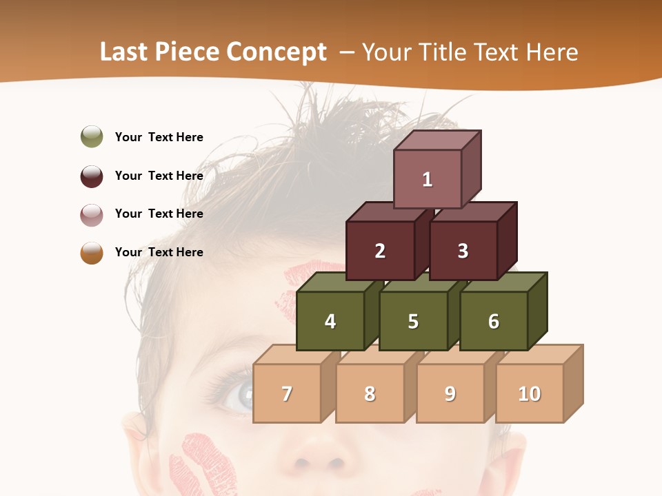 Small Valentine Child PowerPoint Template