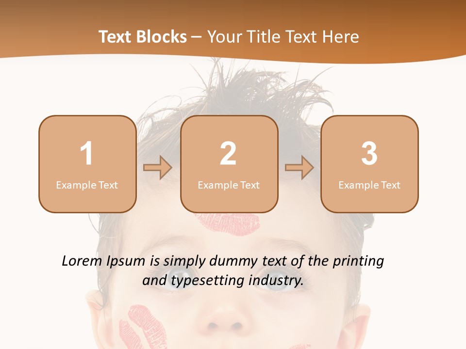 Small Valentine Child PowerPoint Template