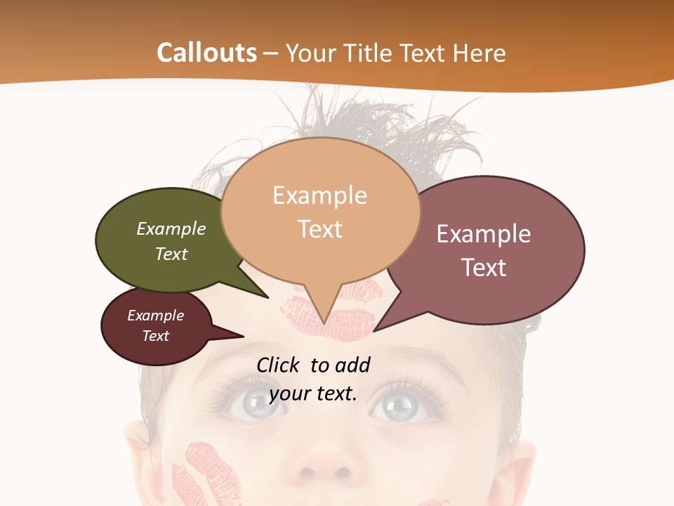 Small Valentine Child PowerPoint Template