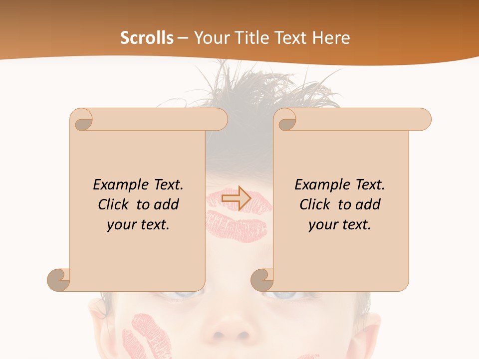Small Valentine Child PowerPoint Template