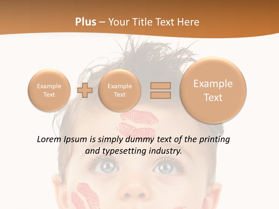 Small Valentine Child PowerPoint Template