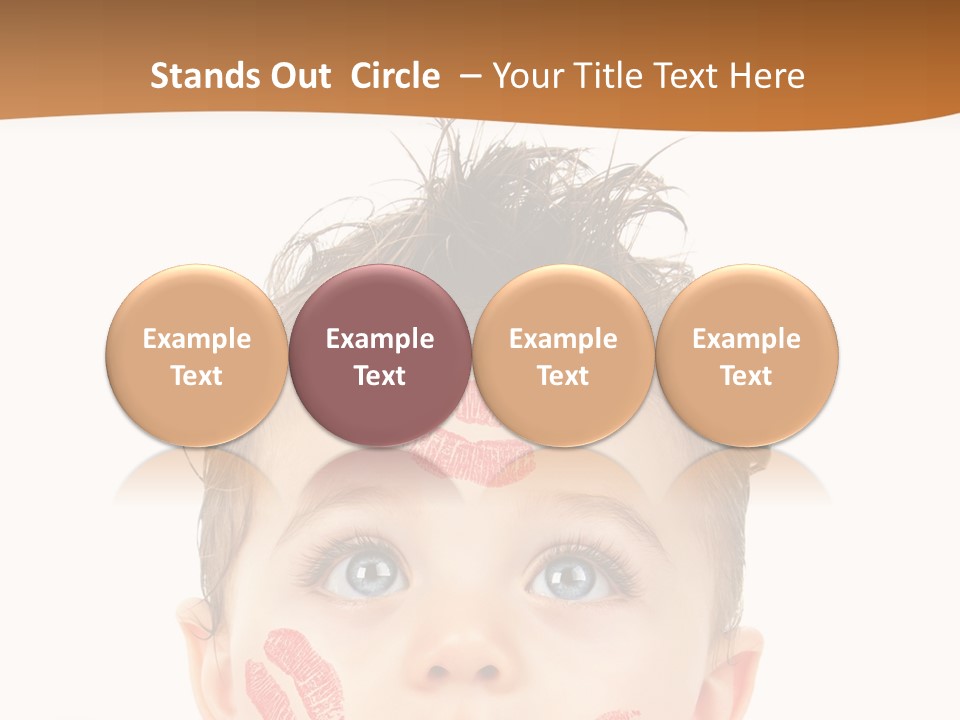 Small Valentine Child PowerPoint Template