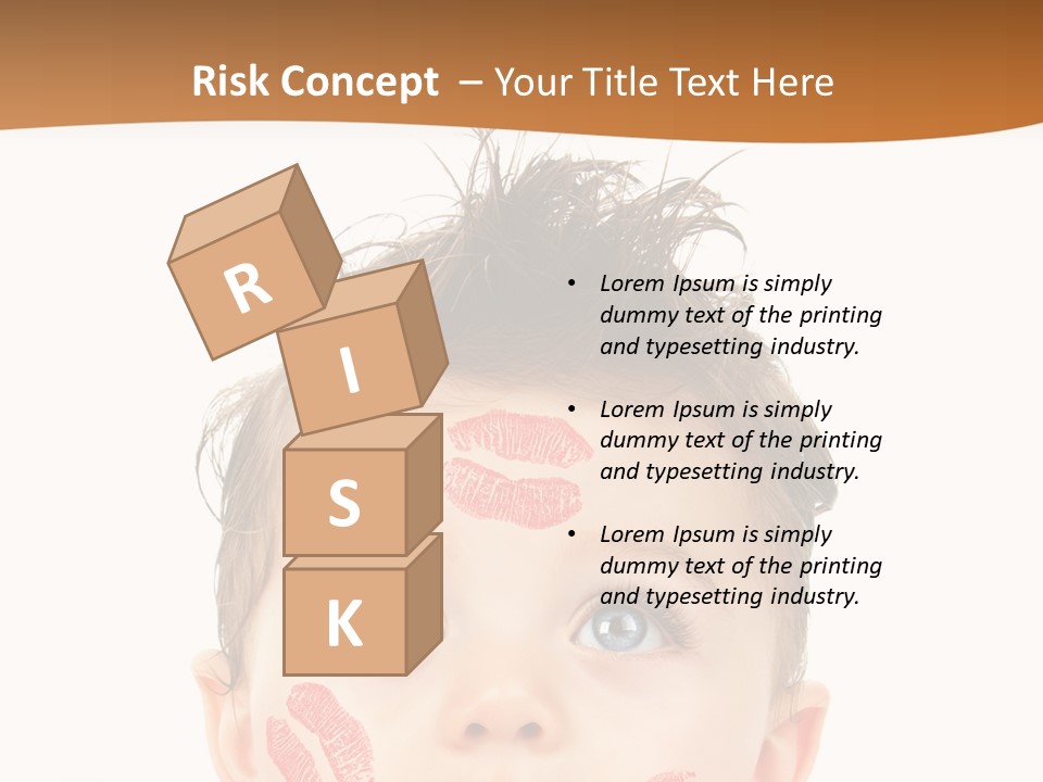 Small Valentine Child PowerPoint Template