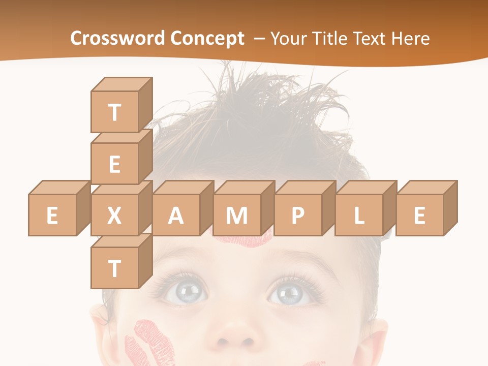 Small Valentine Child PowerPoint Template