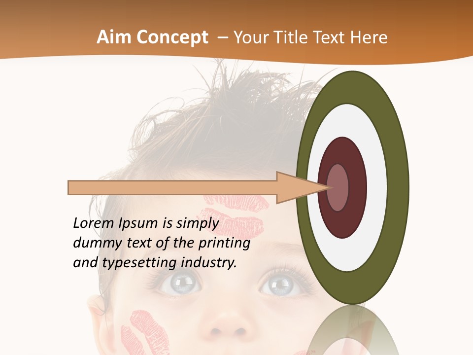 Small Valentine Child PowerPoint Template