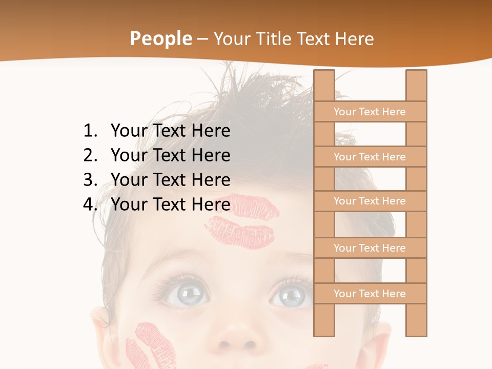 Small Valentine Child PowerPoint Template